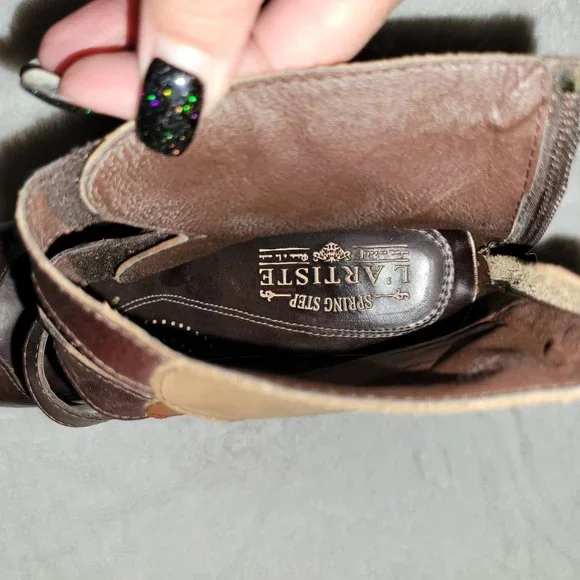 L' Artiste by Spring Step Womens Shoes Brown 39 Autumn Zip High Heel Pumps - Picture 8 of 9